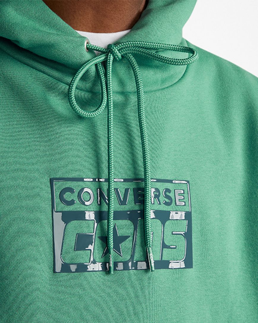 Moletom Com Capuz Converse CONS Fleece Pullover Masculino Verdes | PT U0359T8